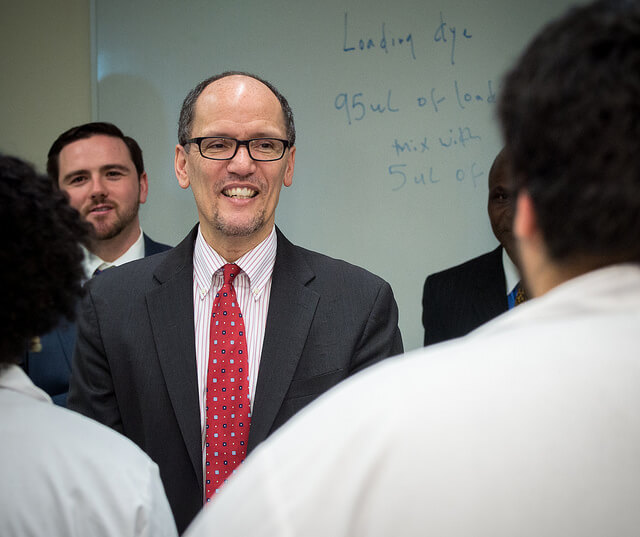 Secretary Tom Perez, Department of Labor, loves the robo advisors 